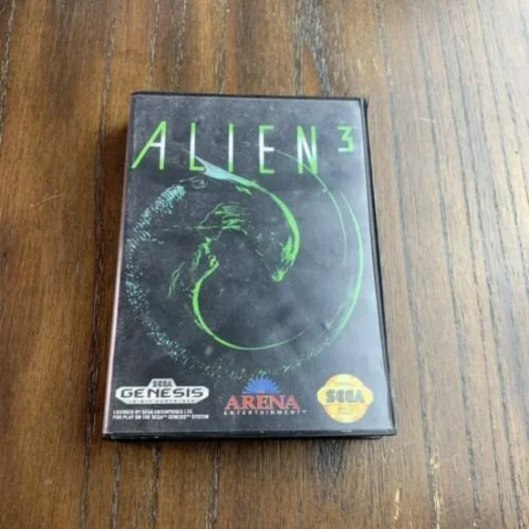 SEGA GENESIS ALIEN 3 COMPLETE WITH BOX, GAME CARTRIDGE AND MANUAL Tested Works!
